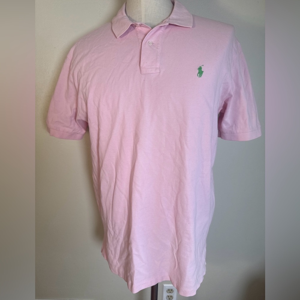 Polo Ralph Lauren XL Collared Polo Shirt Pink Short Sleeve Rugby Pony Preppy